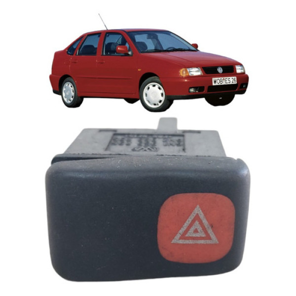 Botão Pisca Alerta Polo Classic Seat Cordoba 97/2000 Origina Preto