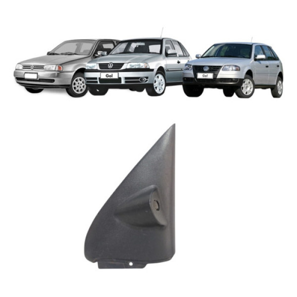 Moldura Retrovisor Direito Gol 2p 1995 A 2009 377857506a Preto