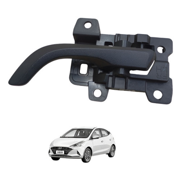 Maçaneta Interna Esquerdo Hb20 2020 A 2022 Original Preto Dianteira/traseira