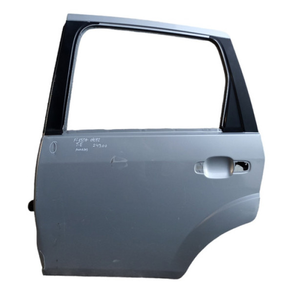 Porta Traseira Esquerda Ford Fiesta 2004 A 2012 Com Avarias Traseira Esquerda Prata