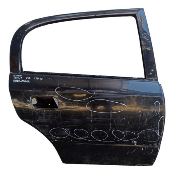 Porta Traseira Direita Gm Astra 1999 A 2011 Pra Recuperar  Traseira Direito Preto