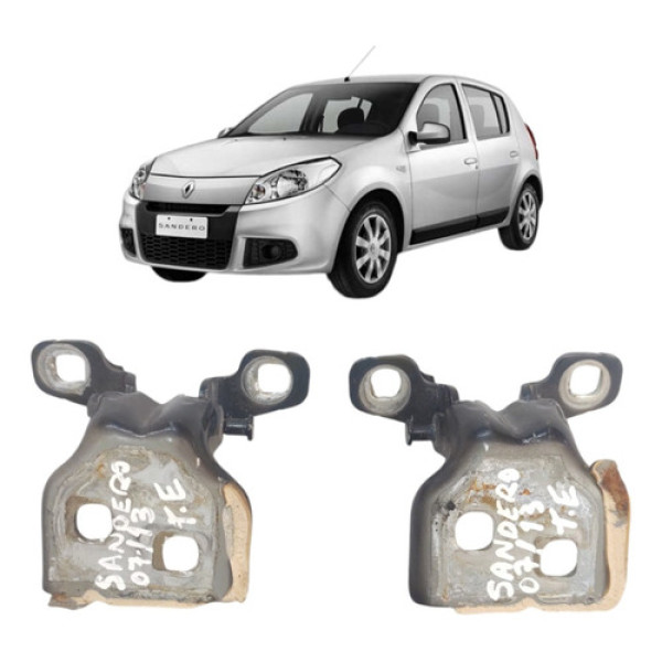 Par Dobradiças Porta Traseira Esquerda Sandero 2007 A 2013