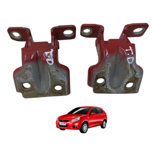 Par Dobradiça Porta Traseira Direita Jac J3 2010 2011 A 2013