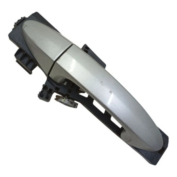 Macaneta Externa Porta Traseira Esquerda Ford Ka 2014 A 2020 Prata Traseira