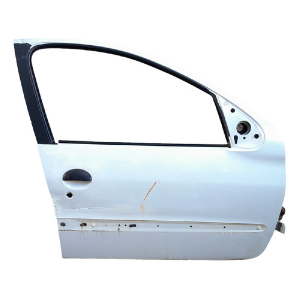 Porta Dianteira Direita Peugeot 206 207 4p Para Recuperar  Dianteira Direito Branco