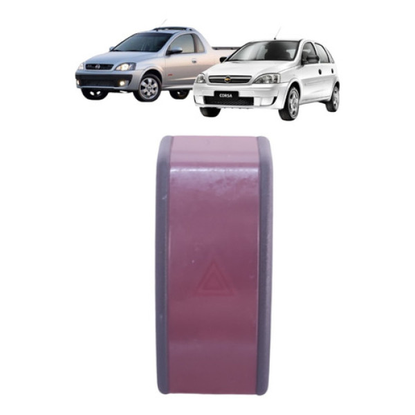 Botão Pisca Alerta Corsa Maxx Montana 2003 A 2010 Original Preto