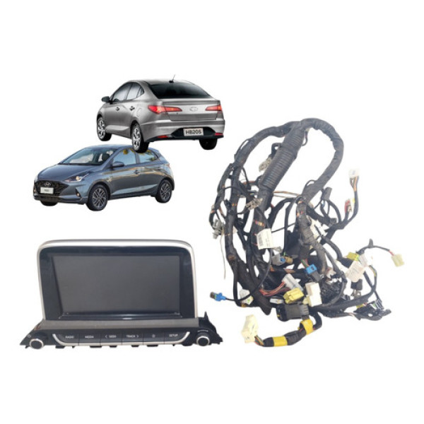 Multimídia Tela 8pol Usb Hb20 2020 A 2022 Bluemedia Preto