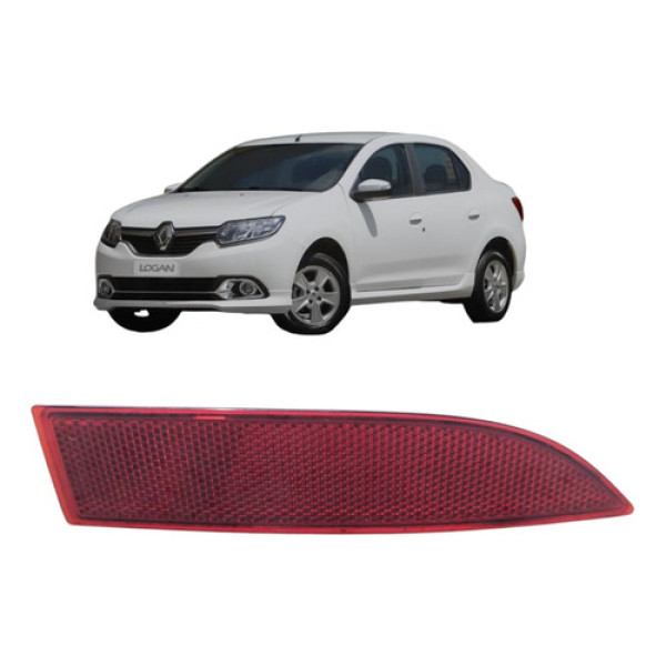 Refletor Olho Gato Traseiro Direito Parachoque Logan 2015/19 Vermelho
