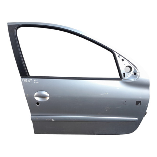 Porta Dianteira Direita Peugeot 206 207 Original 4p Original Dianteira Direito Prata