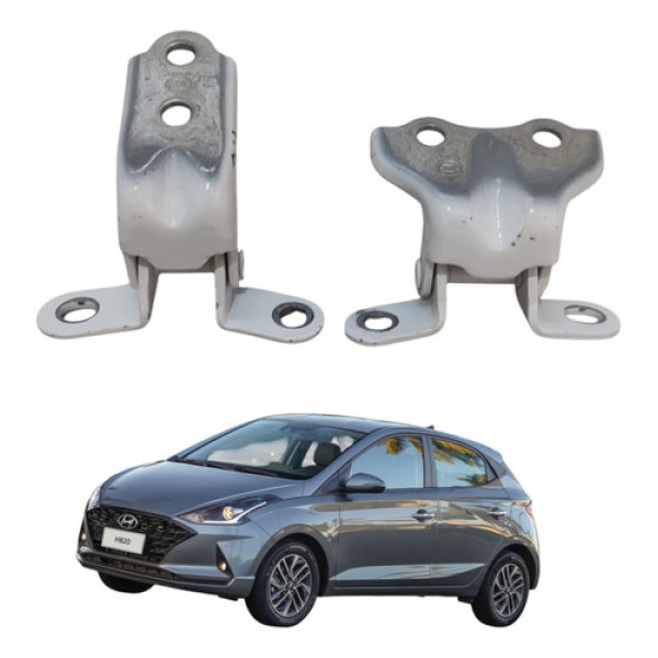 Par Dobradiças Porta Traseira Esquerda Hb20 2020 A 2022