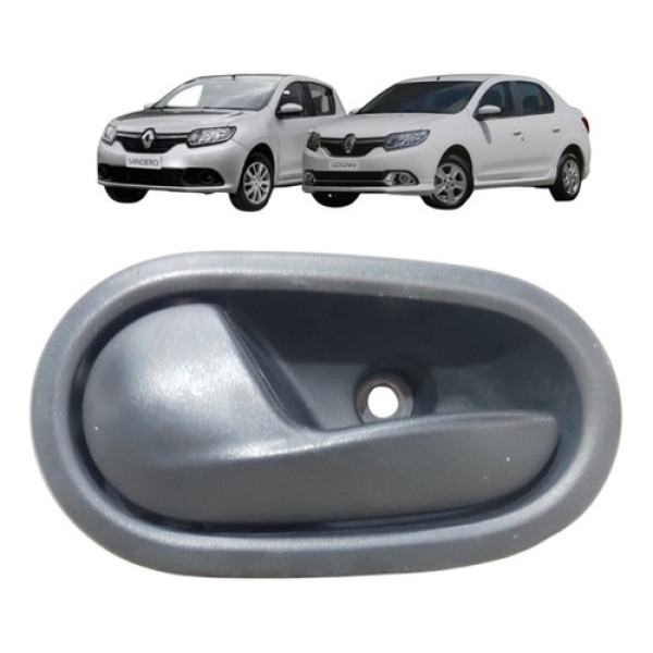Maçaneta Interna Dianteira Esquerda Sandero Logan 2015 A 19 Preto Dianteira/traseira