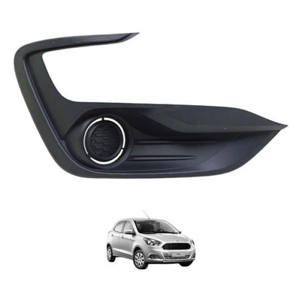 Moldura Farol Milha Direito Ford Ka 2018 A 2021 J7bb15a298 Preto Direito