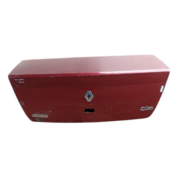 Tampa Traseira Renault Clio Sedan Original Bom Estado Vermelho