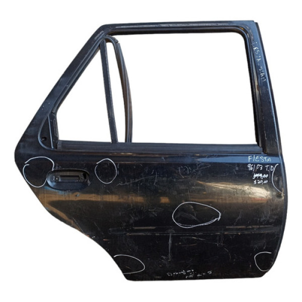 Porta Traseira Direita Ford Fiesta 1996 A 2003 Com Avarias Traseira Direito Preto