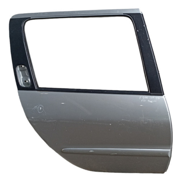 Porta Traseira Direita Peugeot 206 207 Sw Bom Estado  Traseira Direito Prata