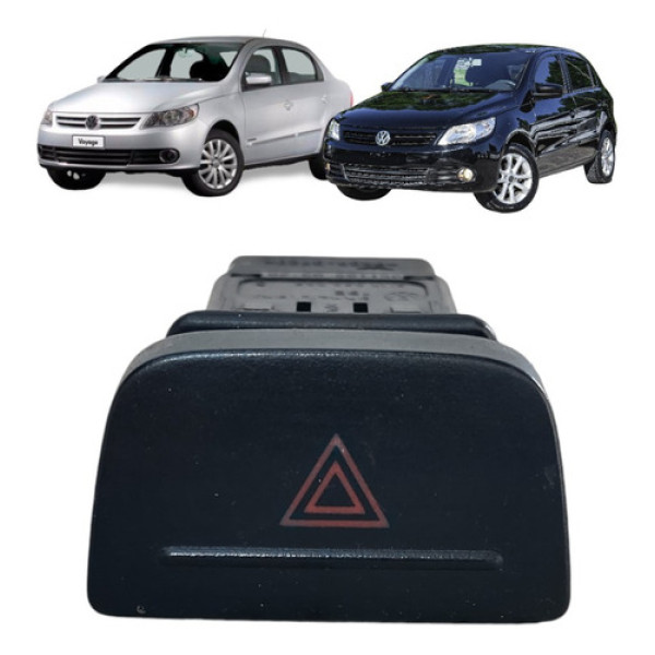 Botão Pisca Alerta Gol Saveiro Voyage G5 2009 A 2012 Preto