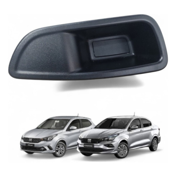 Puxador Moldura Porta Traseira Esquerda Argo 2018 A 2021 Preto Traseira