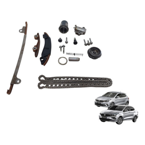 Kit Correntinha Comando Mobi Uno Argo Cronos 1.0 3cc Preto