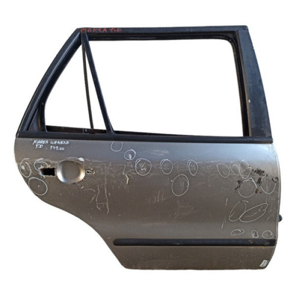 Porta Traseira Direita Fiat Marea Wekend Com Avarias  Traseira Direito Prata