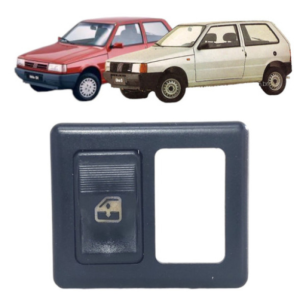Botão Vidro Elétrico Dianteiro Esquerdo Uno 1991 A 2002