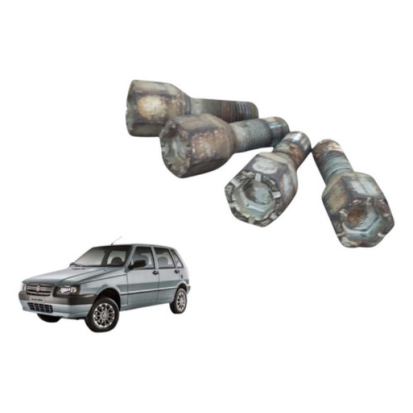 Kit Com 4 Parafuso Roda Uno Mille 2084 A 2011