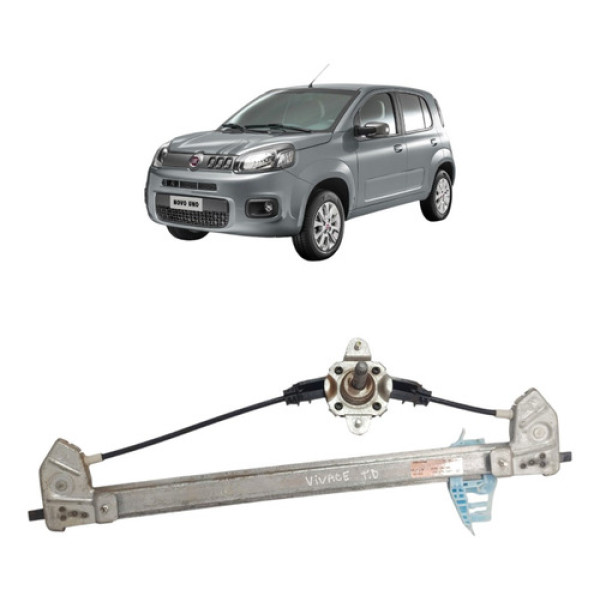 Maquina Vidro Manual Traseiro Direito Uno Vivace Original