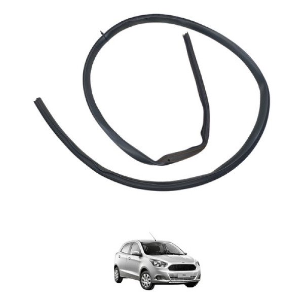 Borracha Vidro Porta Dianteira Esquerda Ford Ka 2014/2019 Preto