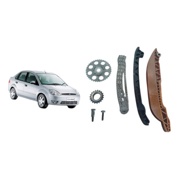 Kit Corrente Comando Válvula Fiesta  Rocan  2004 A 2012