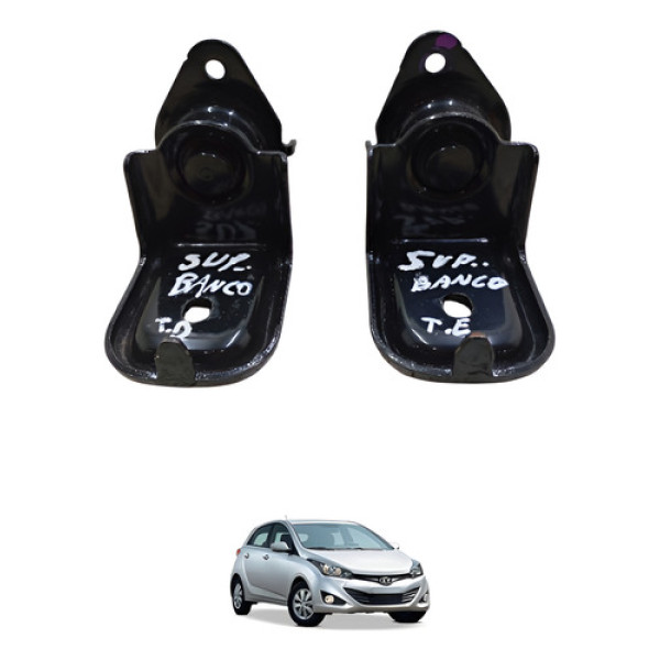 Par Suporte Dobradiça Banco Traseiro Hb20 Hatch 12/19 Origin Preto