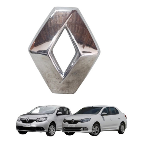Emblema Grade Dianteira Sandero Logan 2015 A 2019 628909470r - Cromado