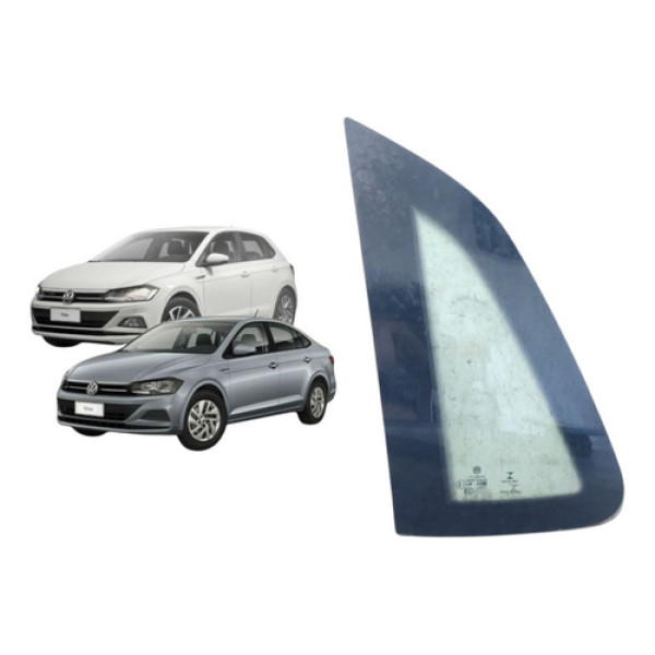 Vidro Fixo Traseiro Porta Traseira Esquerda Polo 2017 A 2022