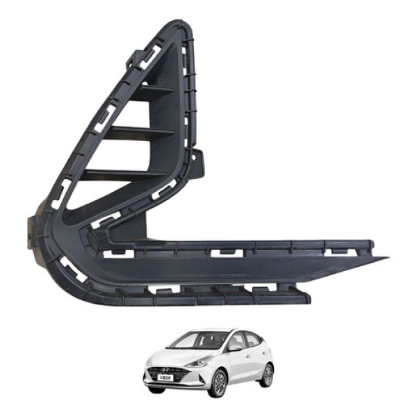 Moldura Farol Milha Hb20 Direito 2020 2021 2022 Original Preto