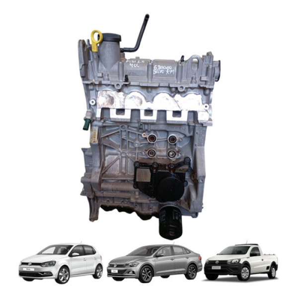 Motor Parcial Polo Virtus Fox Saveiro 1.6 4cc Msi Baixo Km 