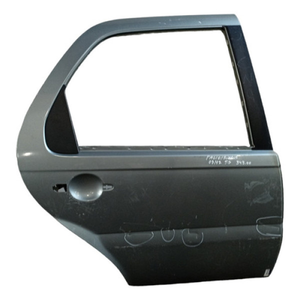 Porta Traseira Direita Fiat Palio Siena 2009 A 2012 Prata Direito Traseira