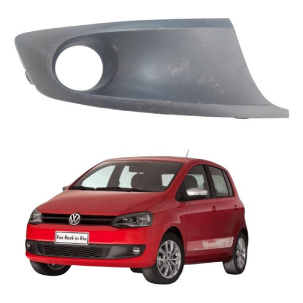 Moldura Direita Farol Milha Fox 2011 A 2015 Com Avaria Preto Direito