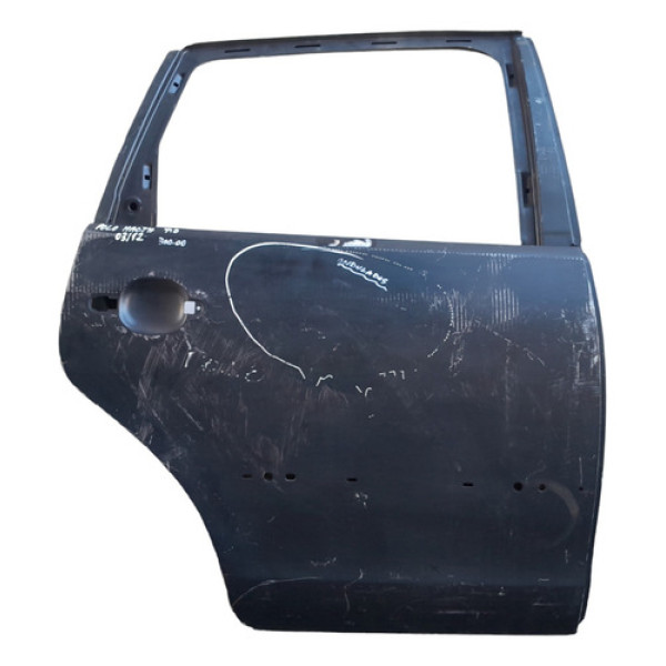 Porta Traseira Direita Volkswagen Polo Hatch 03/12 Detalhe Traseira Direito Preto
