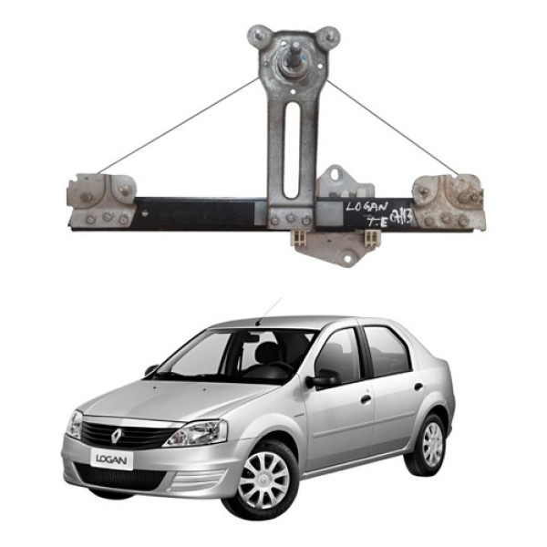 Maquina Vidro Manual Traseiro Esquerdo Logan 2007 Ate 2013