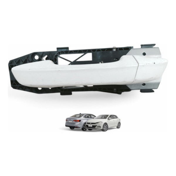 Maçaneta Externa Dianteira Esquerda Polo Virtus 2017 A 2022 Branco Dianteira