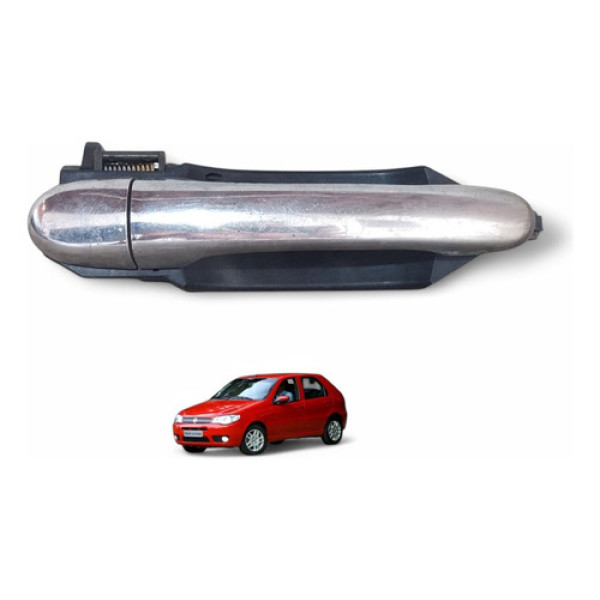 Maçaneta Ext Traseira Direita Pailo Siena 2004 A 2008 Preto Traseira