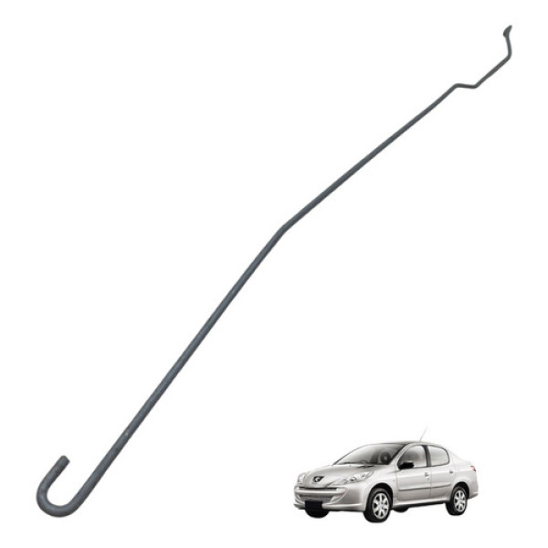 Vareta Fechadura Traseira Direita Peugeot 206 207  Prata Traseira