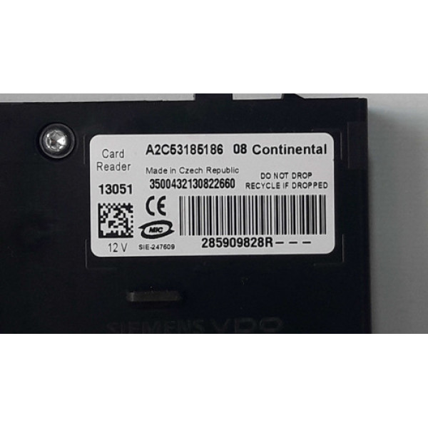 Modulo Leitor Cartão Chave Ignição Fluence 11/15 Original