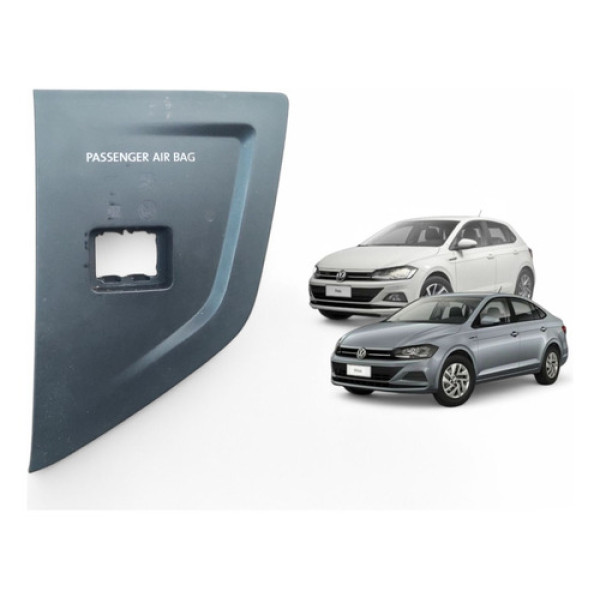 Moldura Botão Pisca Alerta Polo Virtus 2017 A 2023 2g1919234 Preto