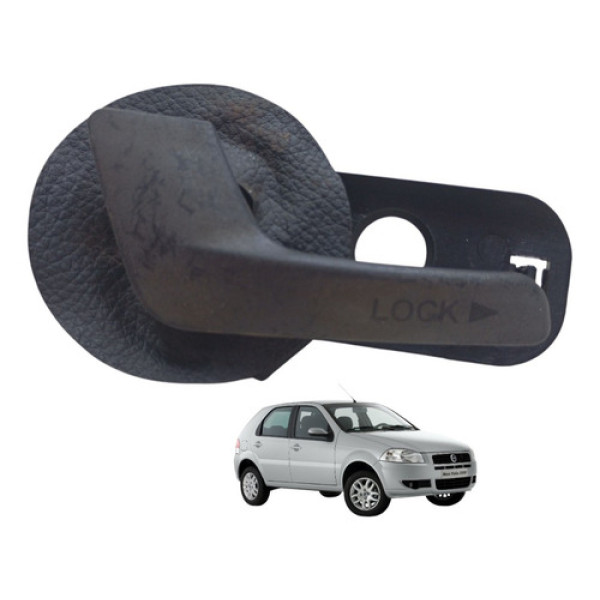 Maçaneta Interna Dianteira Esquerda Palio Siena Strada 09/12 Preto Dianteira