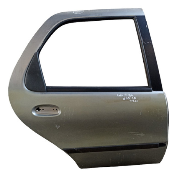 Porta Traseira Direita Fiat Siena Palio 1996 A 2003 Avaria Traseira Direito Prata