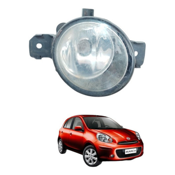 Farol Milha Esquerdo Nissan March 2011 A 15 Sem Lâmpada  Branco
