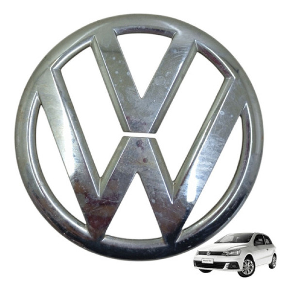 Emblema Tampa Traseira Gol G6 G7 2013 2014 2015 A 2018 Prata