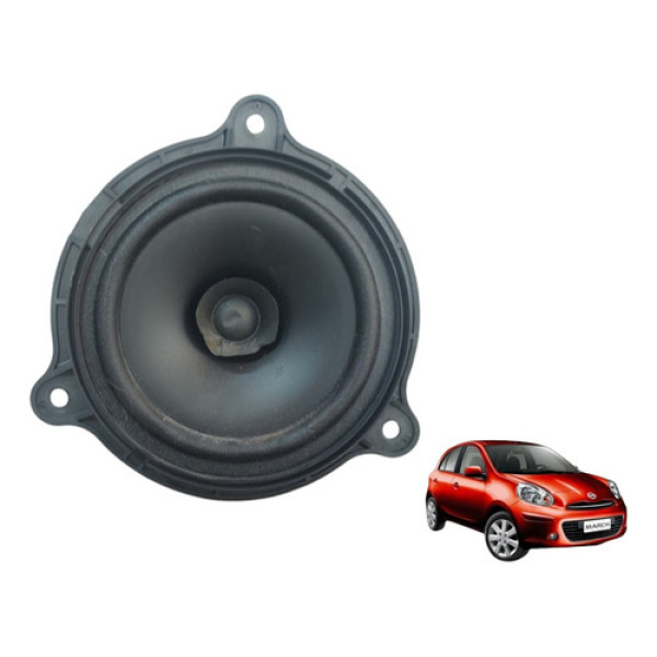 Autofalante Porta Traseira Esquerda Nissan March 2011 A 2015 Preto