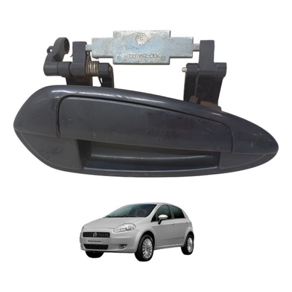 Maçaneta Punto Tras Direita 2007 2008 2009 2010 2011 A 2017 Preto Traseira