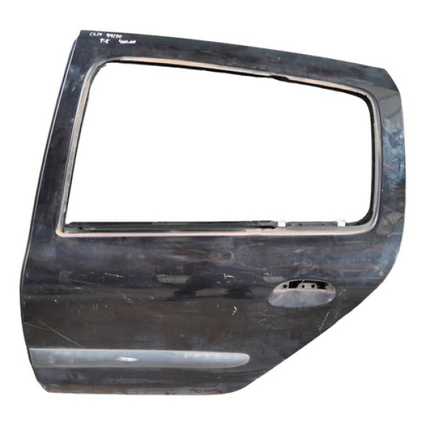 Porta Traseira Esquerda Renault Clio 1999 A 2010  Preto Traseira Esquerdo