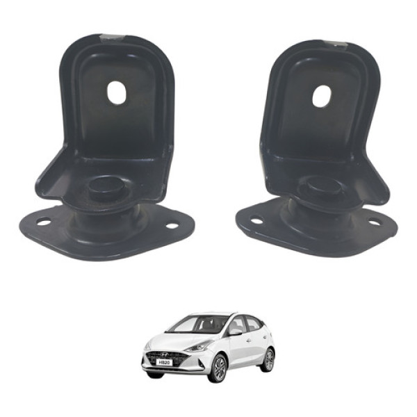Par Suporte Banco Traseiro Hb20 Hatch 2020/2022 Original Preto